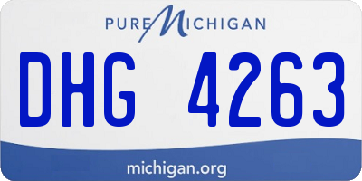 MI license plate DHG4263
