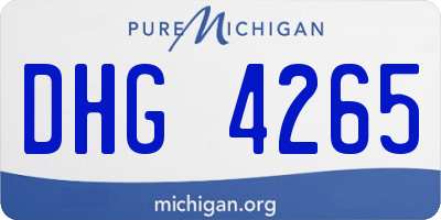 MI license plate DHG4265