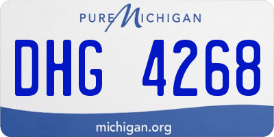 MI license plate DHG4268