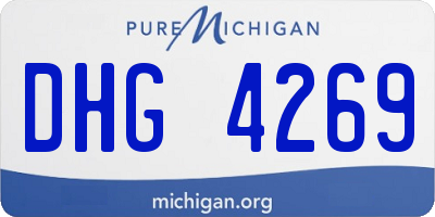 MI license plate DHG4269