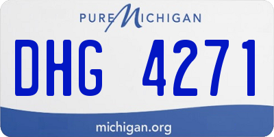 MI license plate DHG4271
