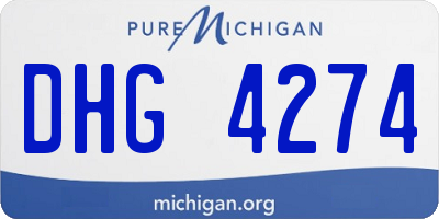 MI license plate DHG4274