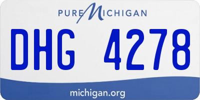 MI license plate DHG4278