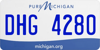 MI license plate DHG4280