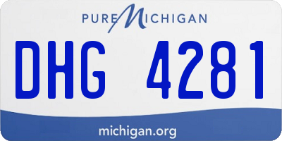 MI license plate DHG4281