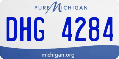 MI license plate DHG4284