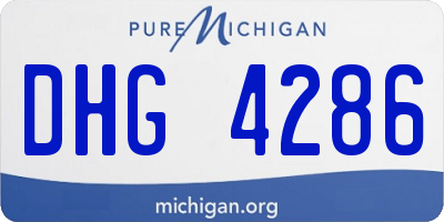 MI license plate DHG4286