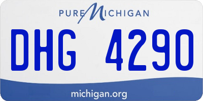MI license plate DHG4290