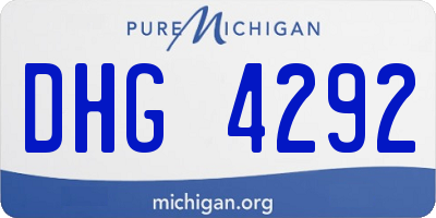 MI license plate DHG4292