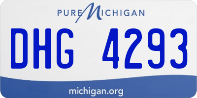 MI license plate DHG4293