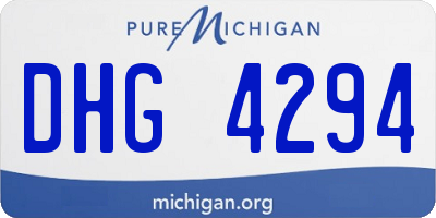 MI license plate DHG4294