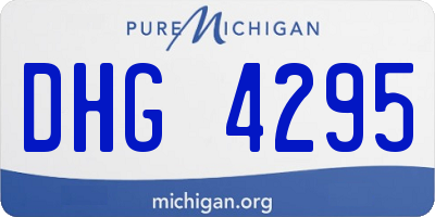 MI license plate DHG4295