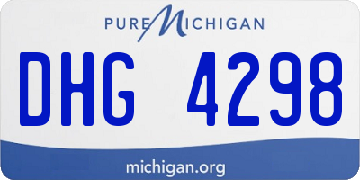 MI license plate DHG4298