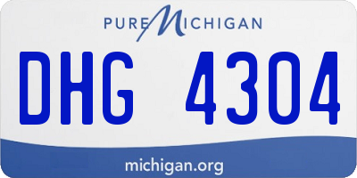 MI license plate DHG4304
