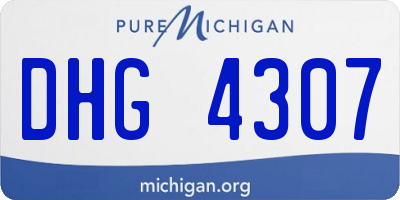 MI license plate DHG4307