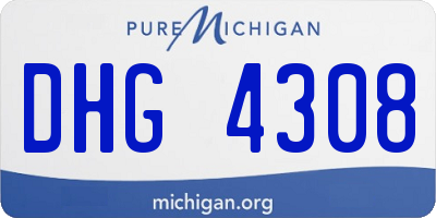 MI license plate DHG4308