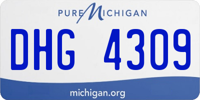 MI license plate DHG4309
