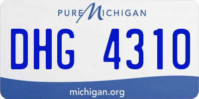 MI license plate DHG4310