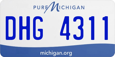 MI license plate DHG4311
