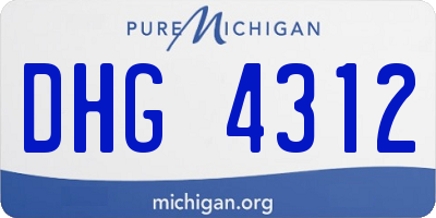 MI license plate DHG4312