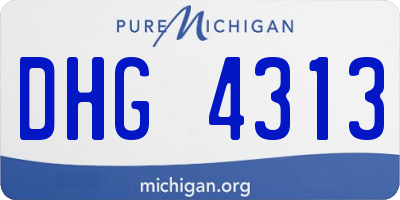 MI license plate DHG4313