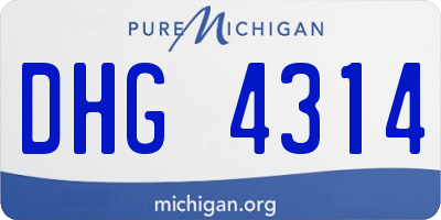 MI license plate DHG4314