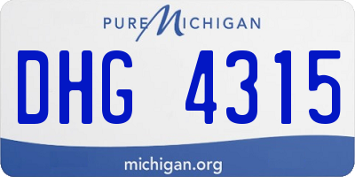MI license plate DHG4315