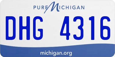 MI license plate DHG4316