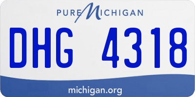 MI license plate DHG4318