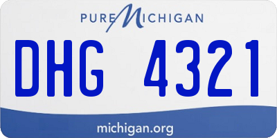 MI license plate DHG4321