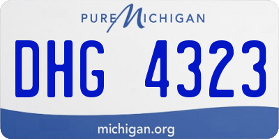 MI license plate DHG4323