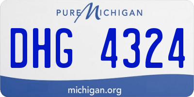 MI license plate DHG4324