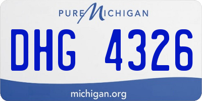 MI license plate DHG4326