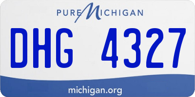MI license plate DHG4327