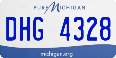 MI license plate DHG4328