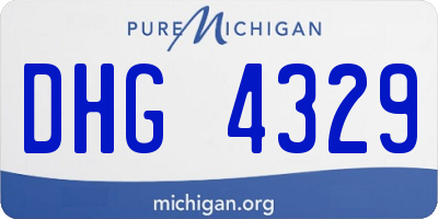 MI license plate DHG4329