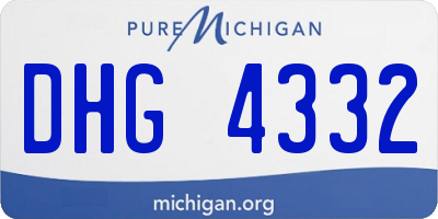 MI license plate DHG4332