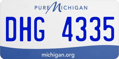 MI license plate DHG4335