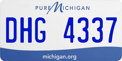 MI license plate DHG4337