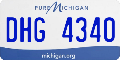 MI license plate DHG4340