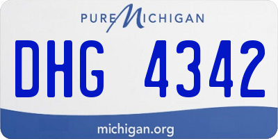 MI license plate DHG4342