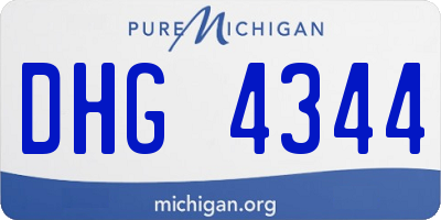 MI license plate DHG4344