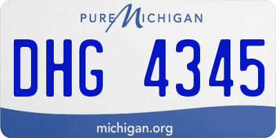 MI license plate DHG4345