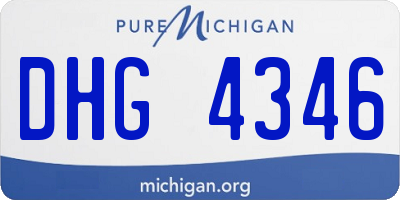 MI license plate DHG4346