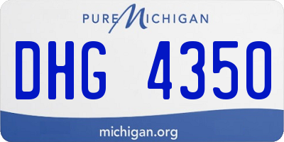 MI license plate DHG4350