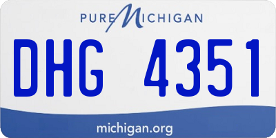 MI license plate DHG4351