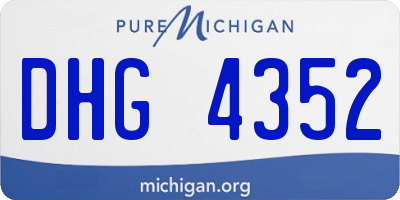 MI license plate DHG4352