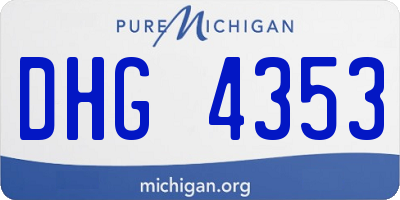 MI license plate DHG4353