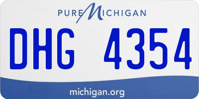 MI license plate DHG4354