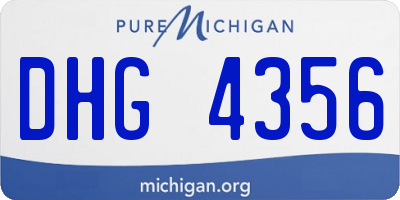 MI license plate DHG4356